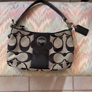 Coach Black and Gray Shoulder Bag
